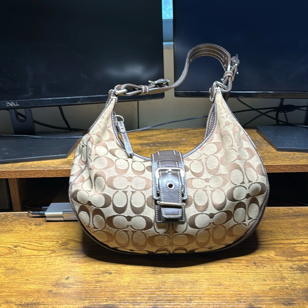 Coach Brown Leather Boho purse